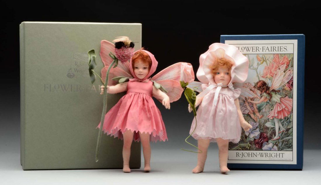 Lot of 2: R. John Wright Flower Fairies Dolls in Boxes. (1 of 3)