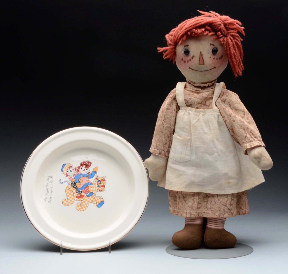 Lot Of 2: Early Volland Raggedy Ann Doll. (1 of 2)