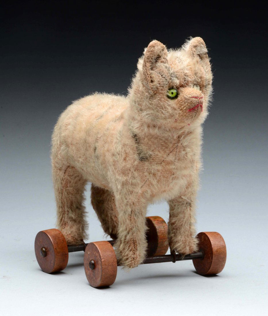 Steiff Cat On Wooden Wheels. (1 of 2)