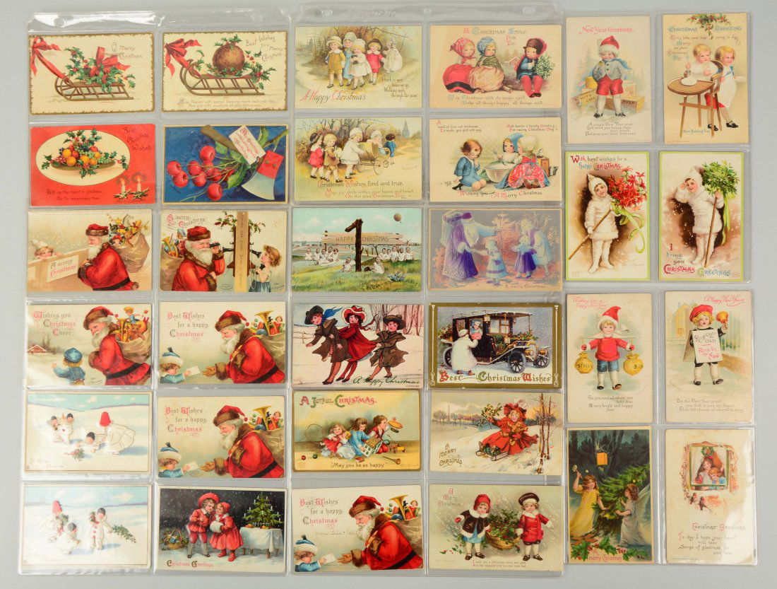 Lot of 52: Vintage Christmas Postcards. (1 of 2)