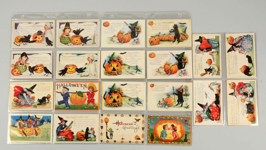 Lot of 20: vintage Halloween Postcards. (1 of 1)