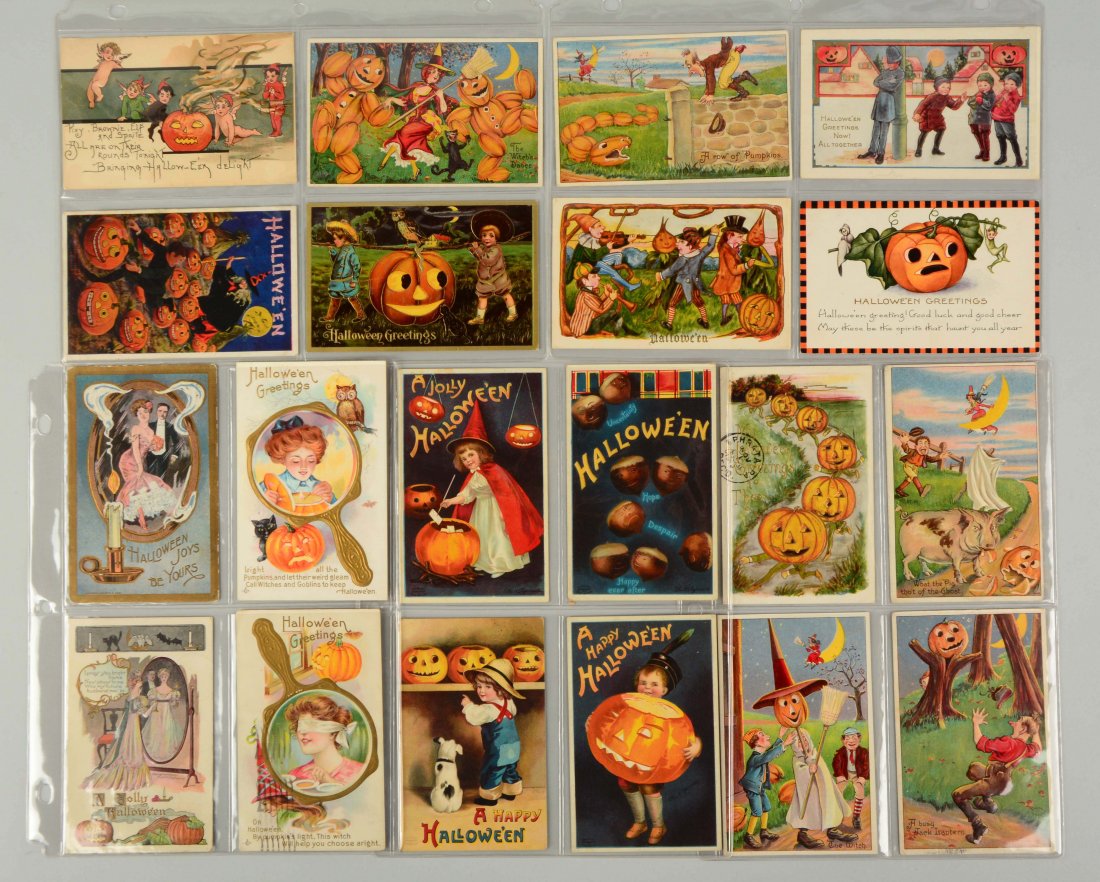 Lot of 21: Vintage Halloween Postcards. (1 of 2)