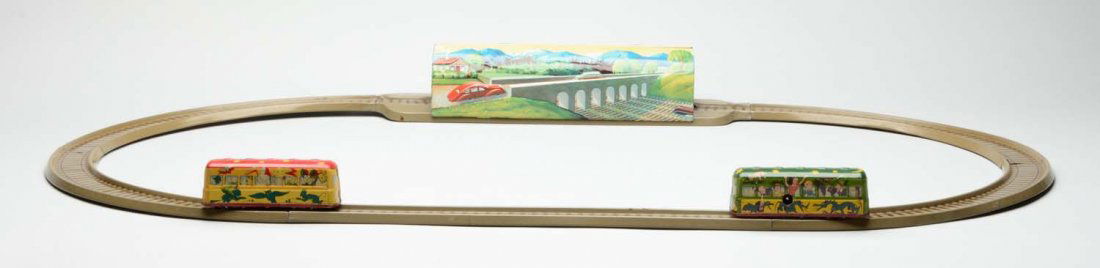 German Tin Litho Halloween Train Set. (1 of 4)