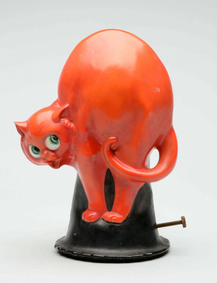 Vintage Halloween Orange Ceramic Cat. (1 of 2)