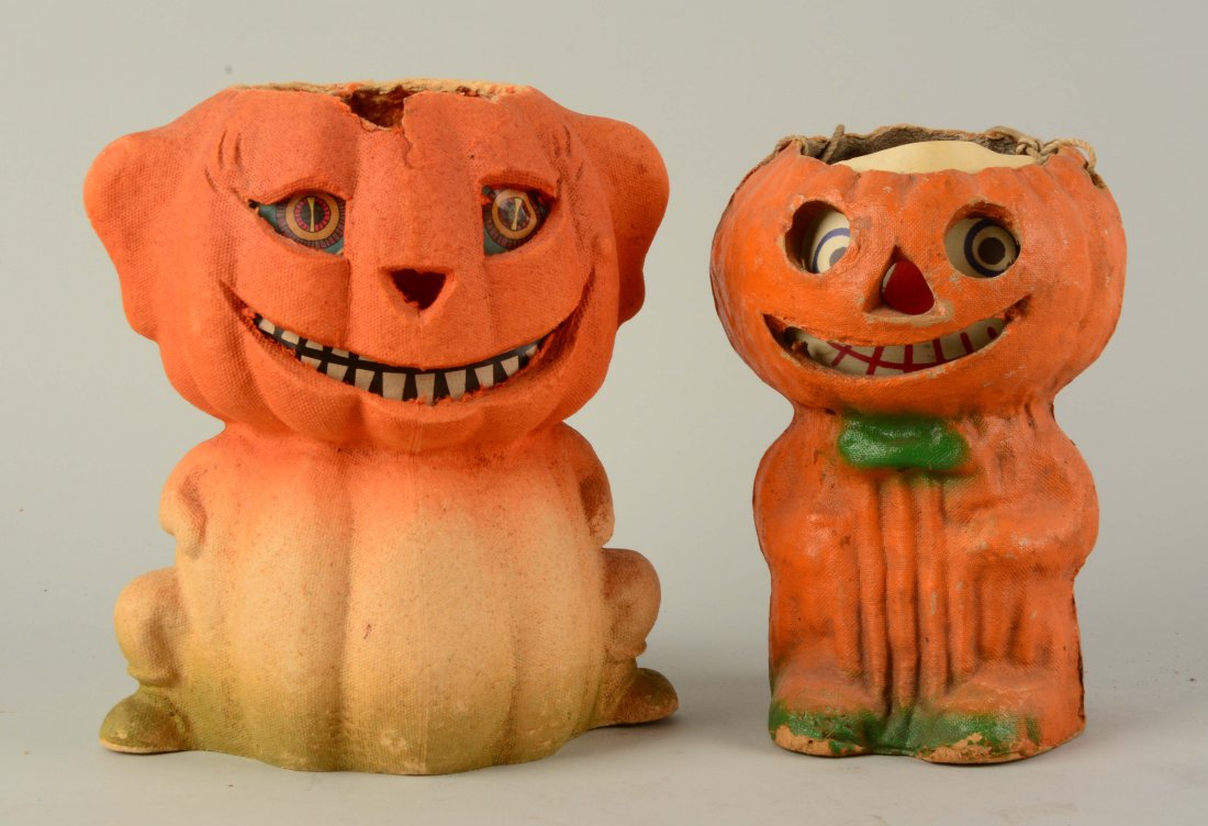 Lot of 2: Vintage Halloween Pulp Jack-o-lanterns. (1 of 2)