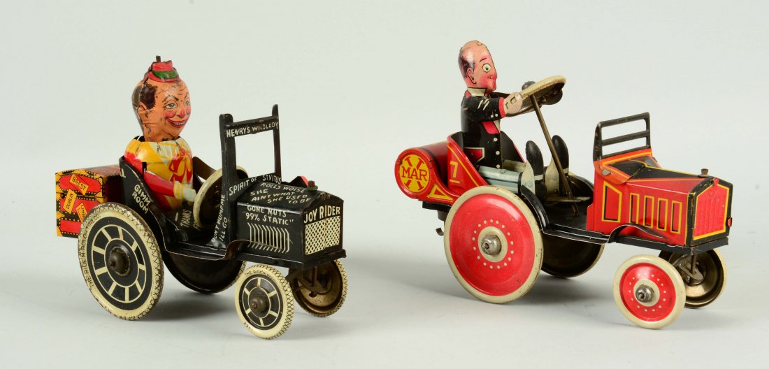 Lot Of 2: Marx Tin Litho Wind-Up Whoopee Car Toys. (1 of 2)