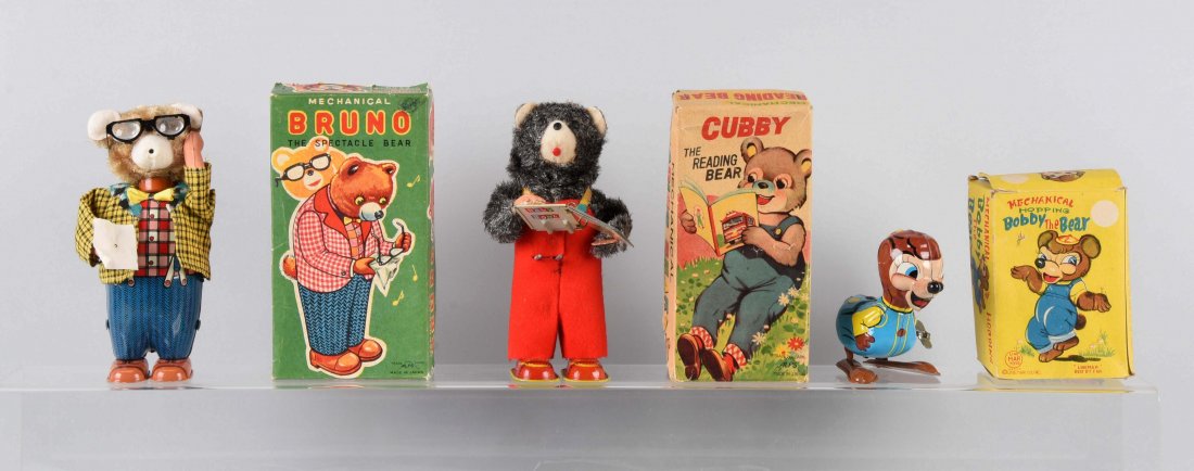 Lot Of 3: Bear Wind-Up Toys. (1 of 1)