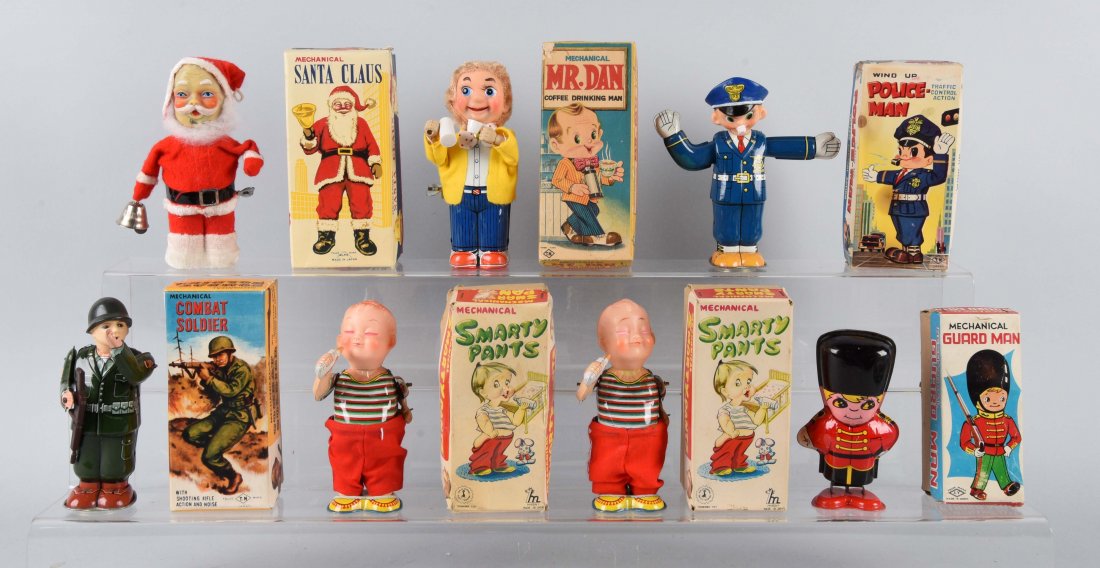 Lot Of 7: Japanese Wind-Up Mechanical Toys. (1 of 1)