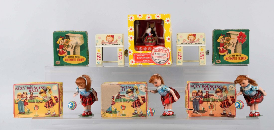 Lot Of 6: Mechanical Tin Wind-Up Toys. (1 of 1)