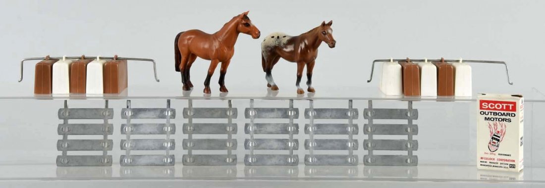 Lot of 11: Tonka Parts Horses & Luggage. (1 of 1)