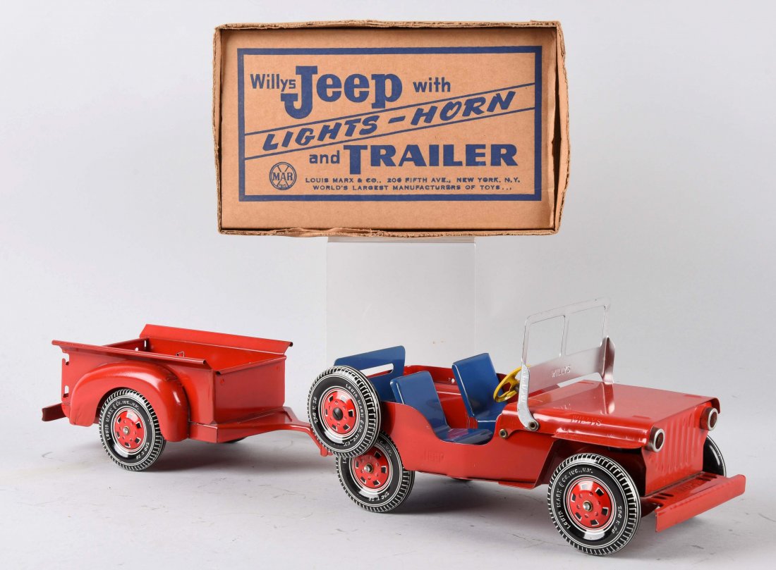 Marx Willies Jeep & Trailer. (1 of 2)