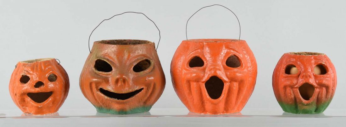 Lot of 4: Vintage Halloween Jack O Lanterns. (1 of 1)