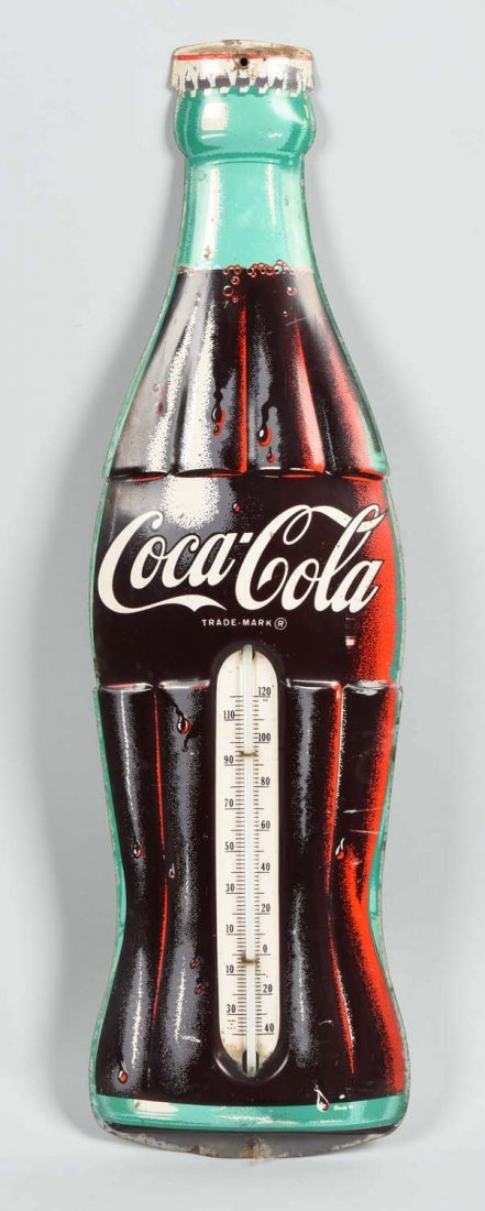 Coca-Cola Advertising Tin Thermometer. (1 of 1)