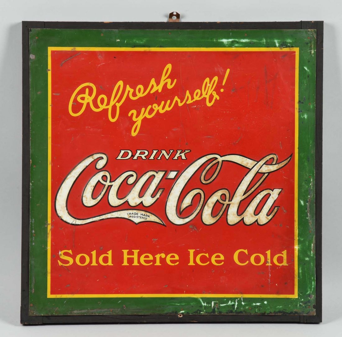 Coca-Cola Advertising Tin Sign. (1 of 1)