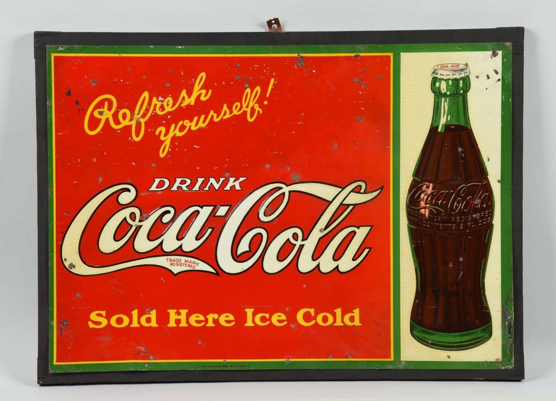 Drink Coca-Cola Advertising Tin Sign. (1 of 1)
