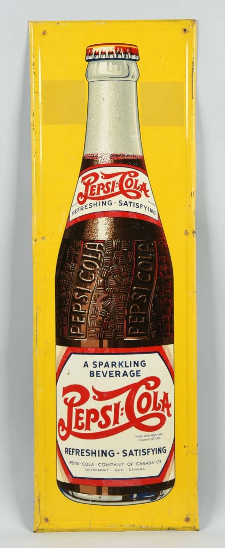 Advertising Tin Pepsi-Cola Sign. (1 of 1)