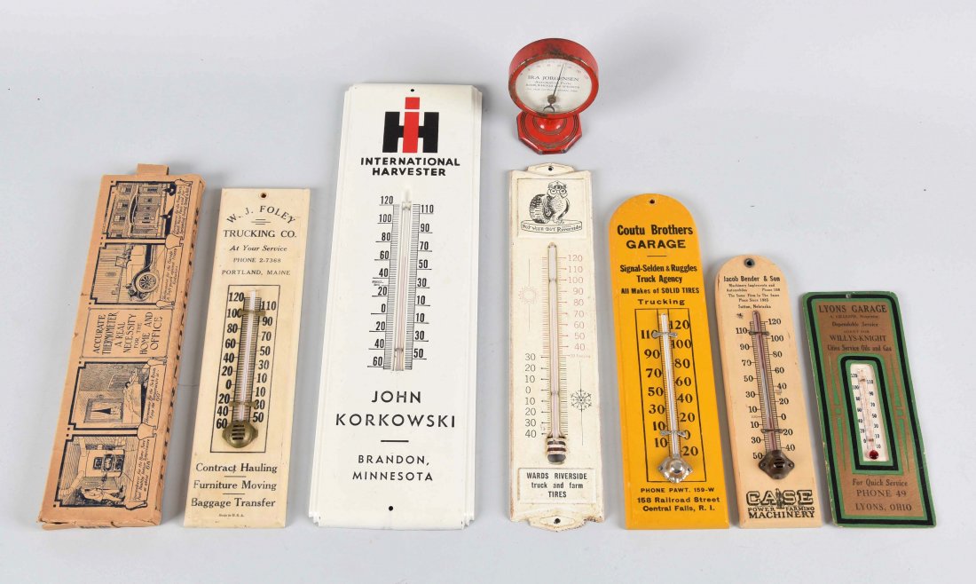 Lot of 7: Advertising Thermometers. (1 of 1)