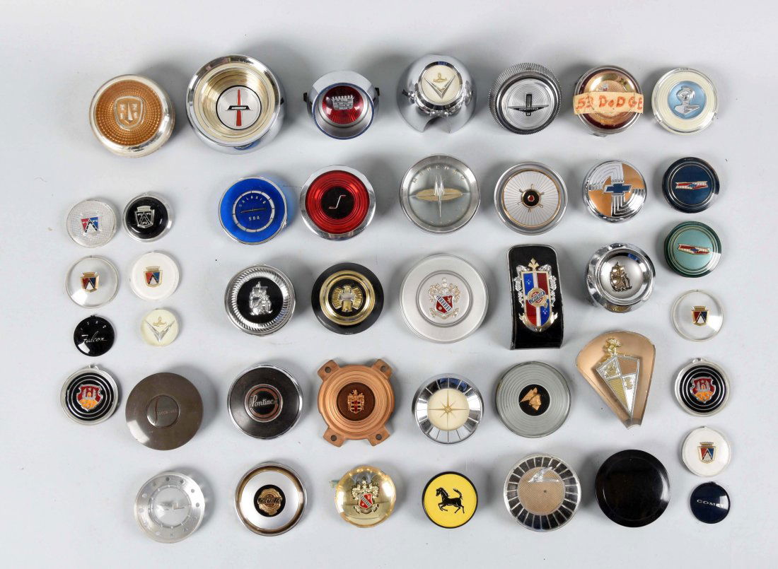 Large Lot of Auto Horn Center Buttons (1 of 1)