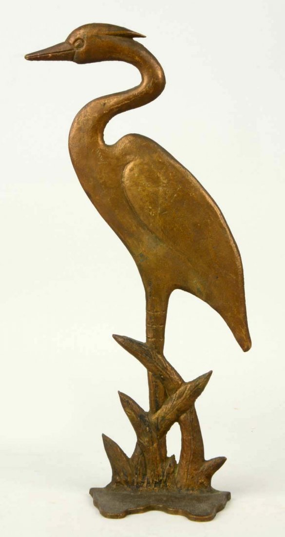 Cast Brass Stork Wedge Doorstop (1 of 1)