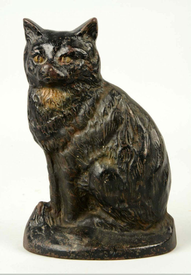 Cast Iron Sitting Cat Doorstop. (1 of 1)