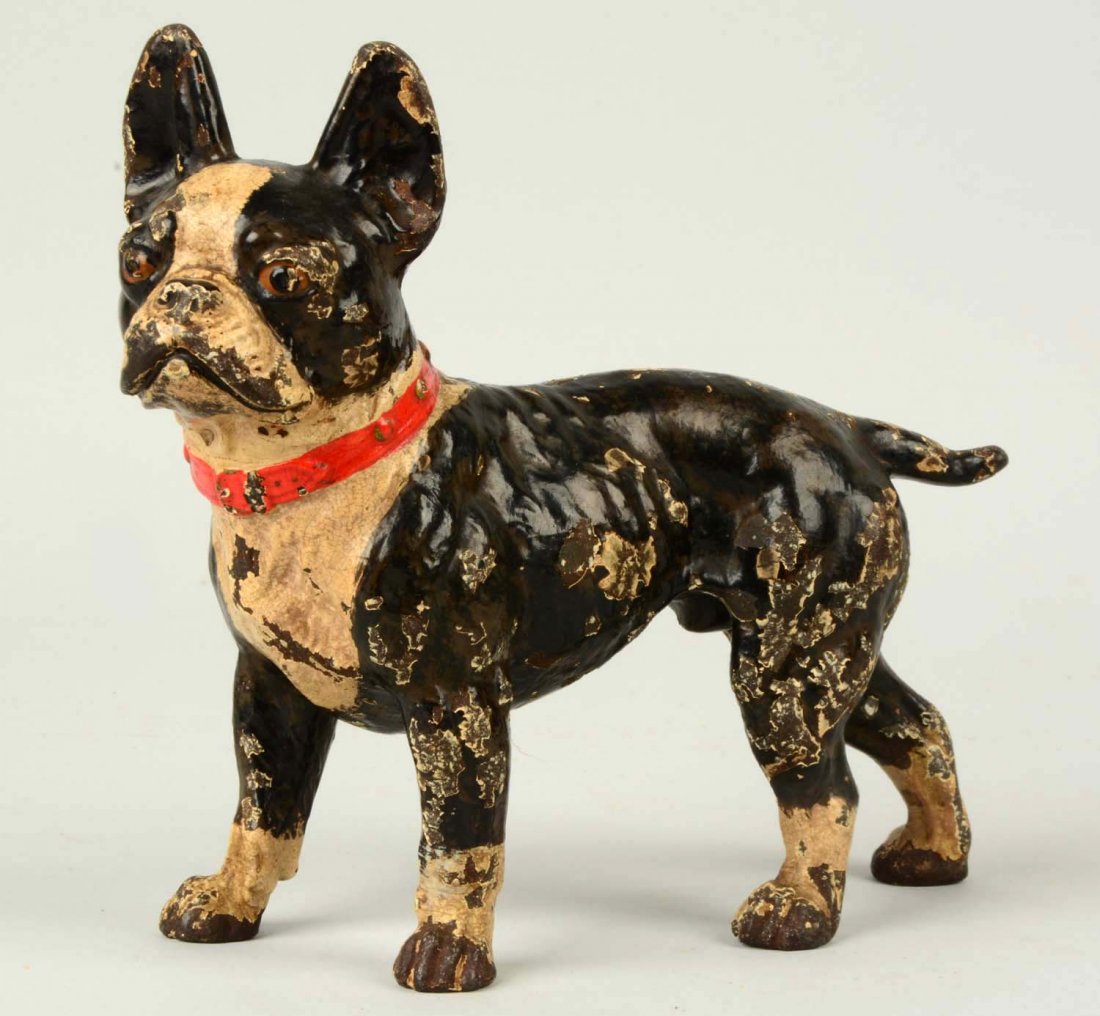 Cast Iron Standing Boston Terrier Dog Doorstop. (1 of 1)