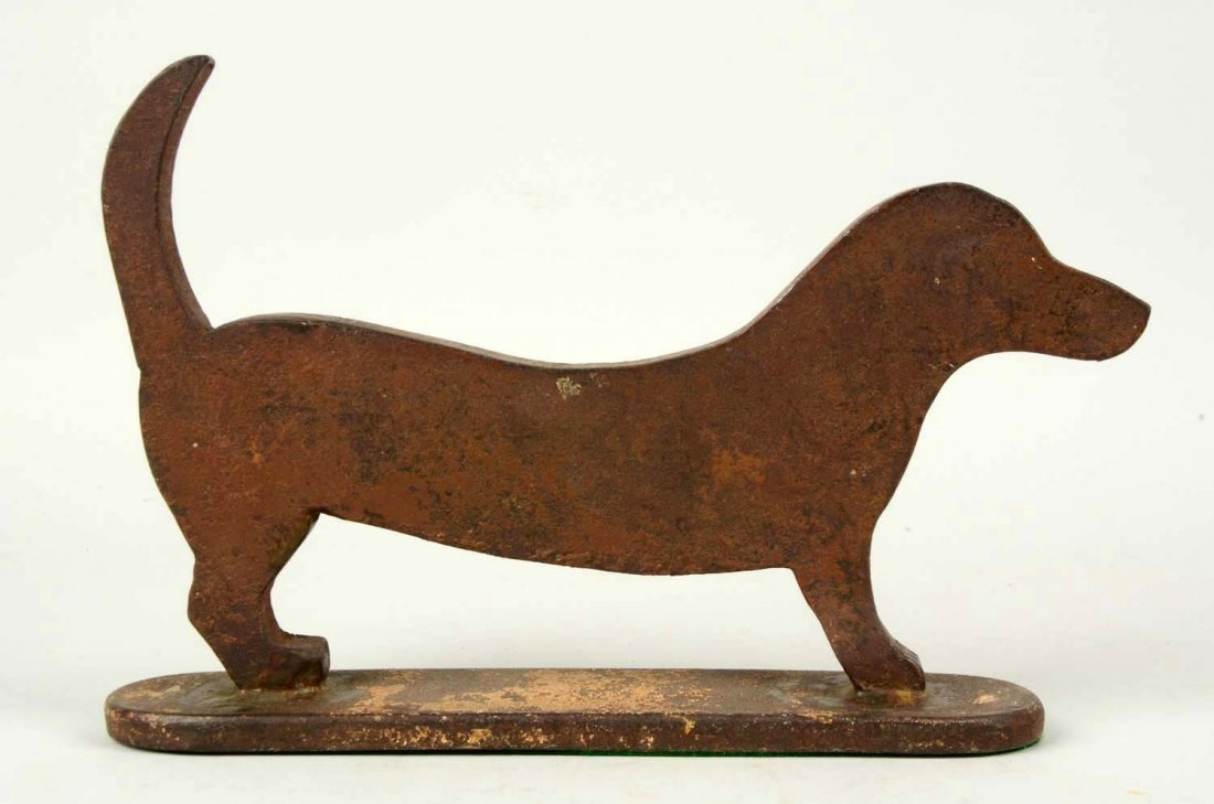 Cast Iron Standing Dachshund Dog Doorstop. (1 of 2)