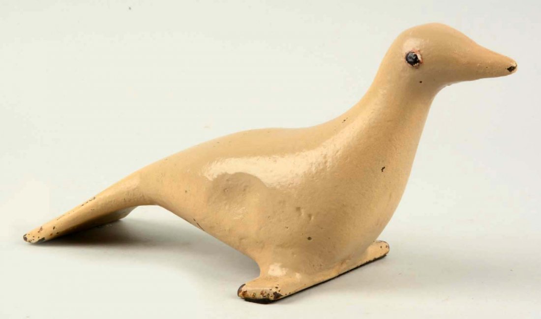 Cast Iron Seal Doorstop.: Full-figure. Later casting. (Excellent). 5 - 1/4" T.