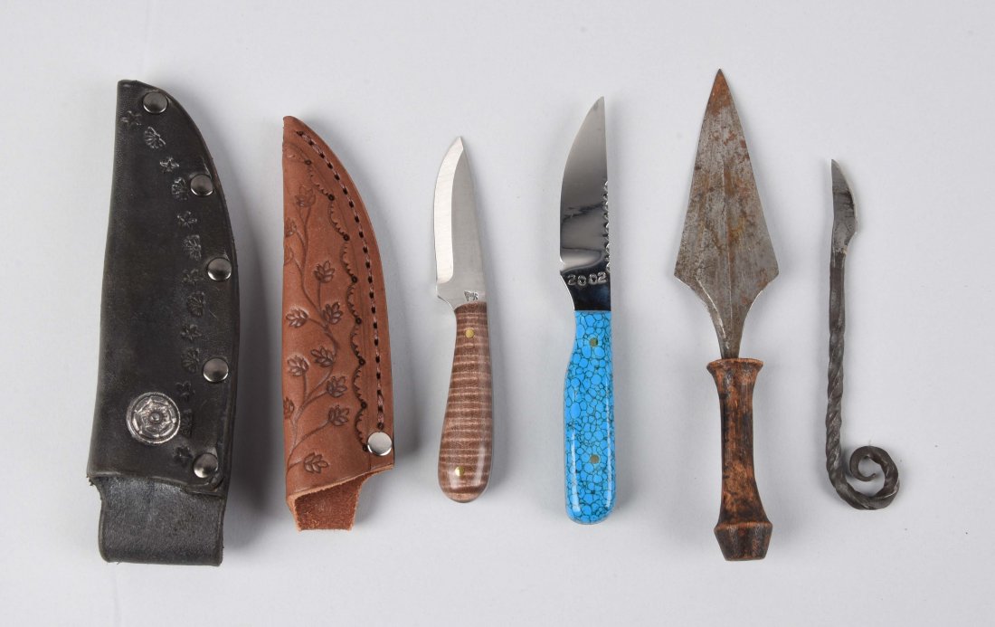 Lot Of 4: Fixed Blade Knives by G.F. Smit, Blind Horse (1 of 1)