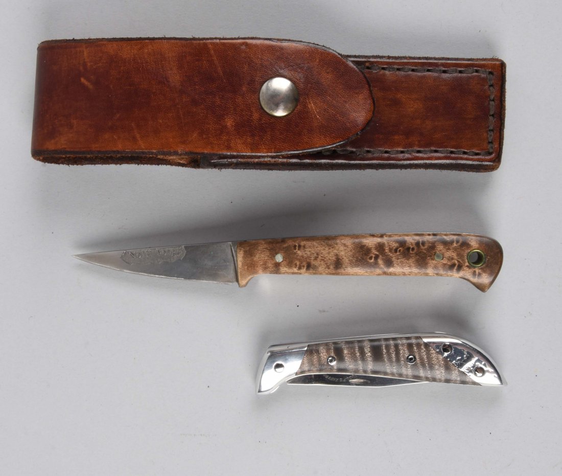 Lot Of 2: Custom Fixed Blade Knives from Wolf's & Nolfi (1 of 1)