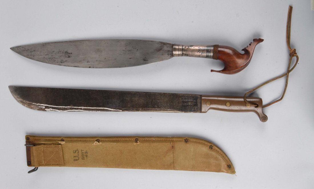 Lot of 2: U.S. Machete & North Borneo Barong. (1 of 1)