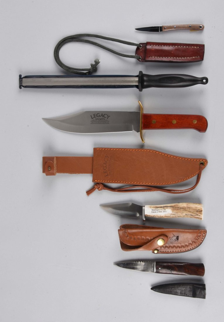 Lot Of 4: Fixed Blade Knives by Various Makers. (1 of 1)