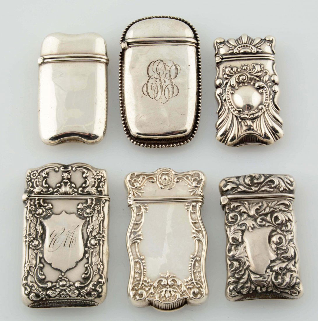 Lot Of 6: Vintage Sterling Silver Match Safes. (1 of 2)
