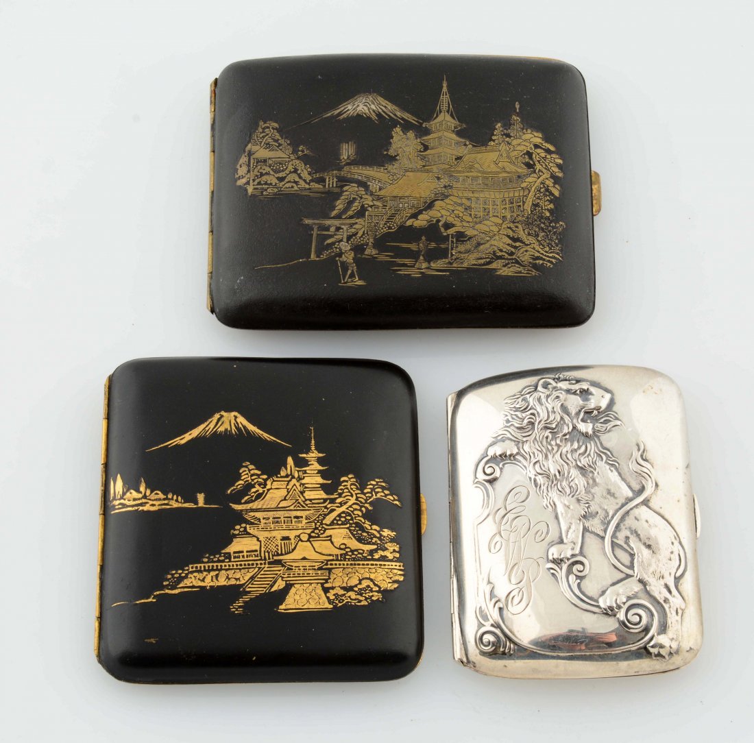 Lot Of 3: Assorted Cigarette Cases. (1 of 2)