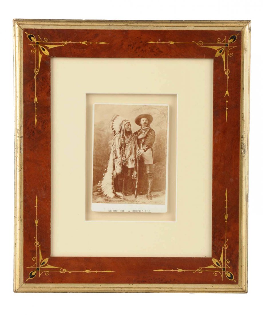Sitting Bull & Buffalo Bill Cabinet Card Photograph. (1 of 2)