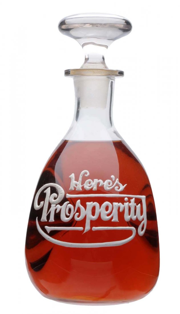 Here's Prosperity Enameled Whiskey Bottle. (1 of 1)