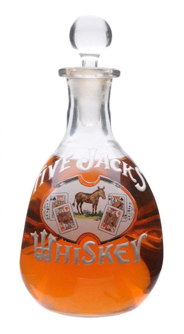 Five Jacks Whiskey Enameled Bottle. (1 of 1)