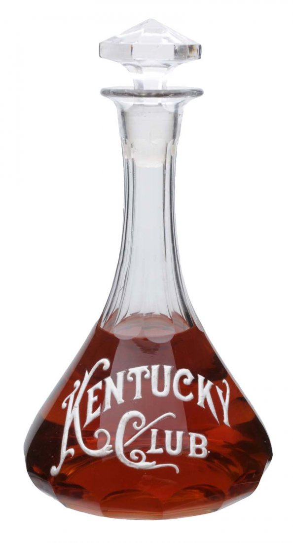 Kentucky Club Enameled Whiskey Bottle. (1 of 1)