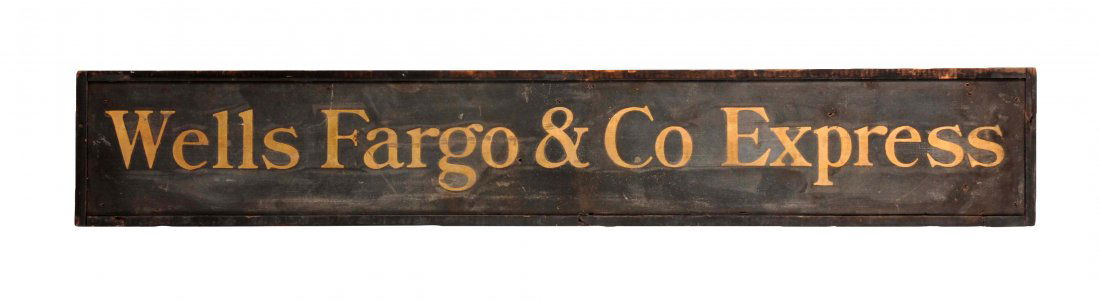 Wells Fargo & Co. Wooden Advertising Trade Sign. (1 of 5)
