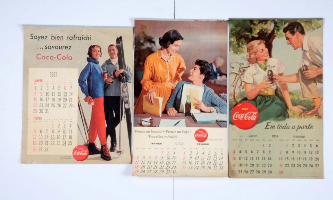 Lot of 3: Coca-Cola Calendars. (1 of 1)