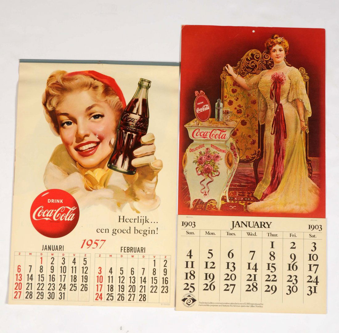 Lot of 2: Coca-Cola Advertising Calendars. (1 of 1)
