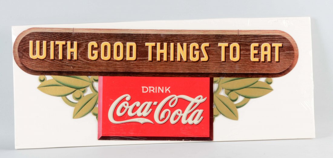 Coca - Cola Diecut Cardboard Advertising Sign. (1 of 1)