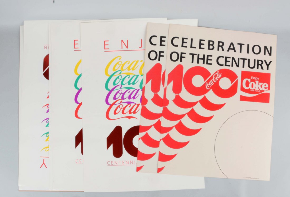 Lot Of Coca - Cola Paper Centennial Posters. (1 of 1)