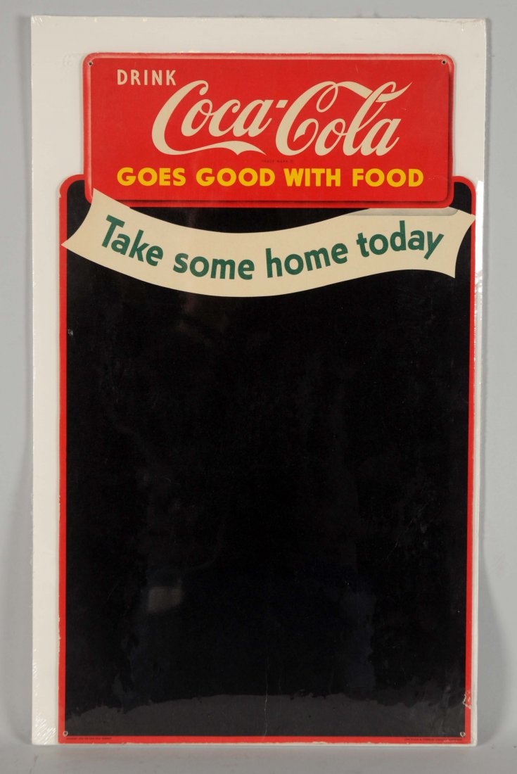 1950 Coca - Cola Cardboard Cut-Out Menu Board. (1 of 1)