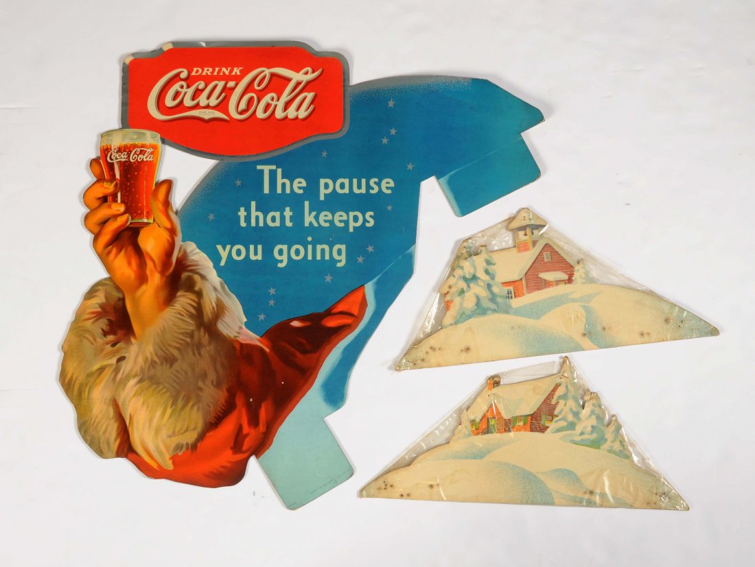 1934 Coca - Cola Cut-Out Cardboard Sign. (1 of 1)