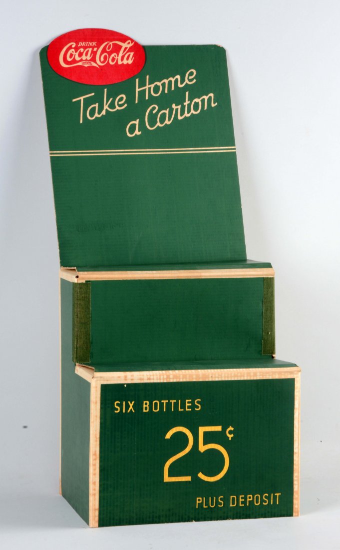 Cardboard Coca-Cola Advertising Display. (1 of 1)
