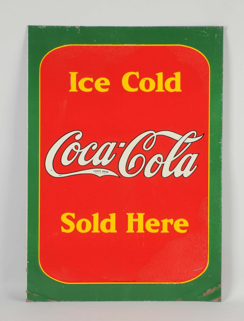 Coca-Cola Embossed Tin Advertising Sign. (1 of 1)