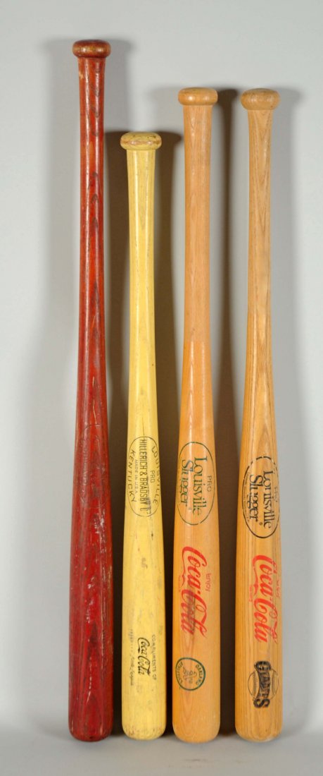 Lot Of 4: Coca-Cola Baseball Bats. (1 of 2)