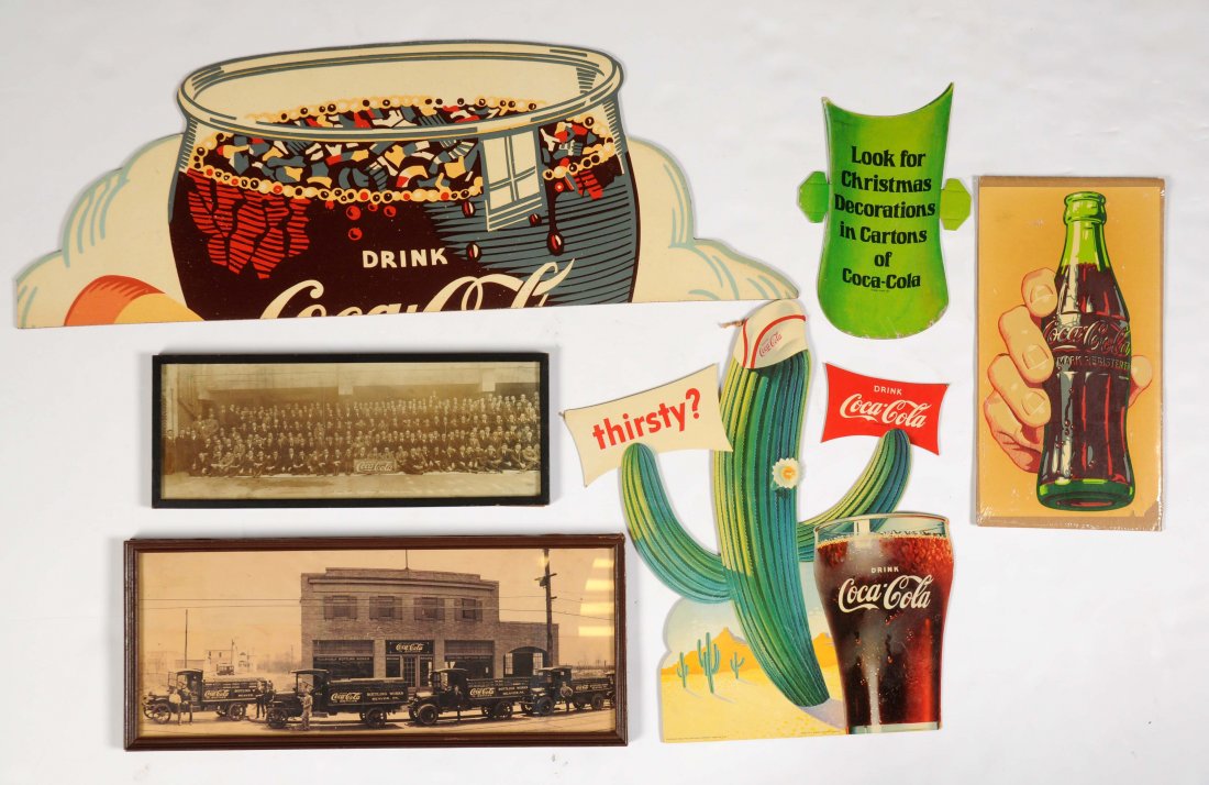 Lot Of 5: Coca-Cola Signs & Photographs. (1 of 1)