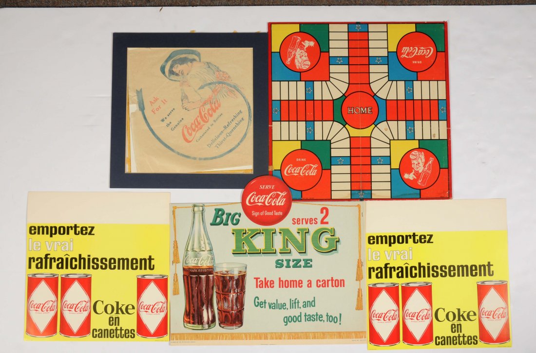 Lot Of Assorted Coca - Cola Cardboard & Paper Signs. (1 of 1)