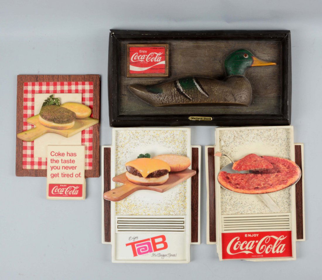 Lot of 4: Coca-Cola Plastic Signs. (1 of 1)